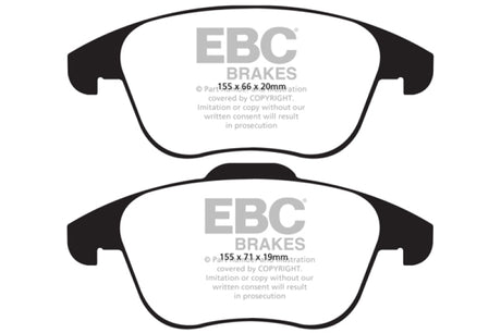 EBC 15 and up Audi Q3 2.0 Turbo Redstuff Front Brake Pads EBC Brake Pads - Performance  AXOPROS