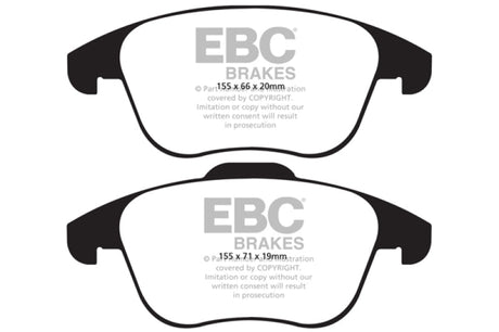 EBC 15 and up Audi Q3 2.0 Turbo Yellowstuff Front Brake Pads EBC Brake Pads - Performance  AXOPROS