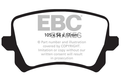 EBC 15+ Audi Q3 2.0 Turbo Redstuff Rear Brake Pads EBC Brake Pads - Performance  AXOPROS