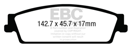 EBC 15+ Cadillac Escalade 6.2 2WD Greenstuff Rear Brake Pads EBC Brake Pads - Performance  AXOPROS