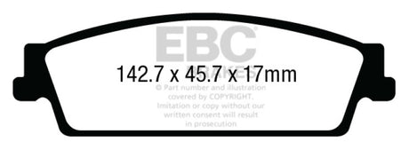 EBC 15+ Cadillac Escalade 6.2 2WD Greenstuff Rear Brake Pads EBC Brake Pads - Performance  AXOPROS