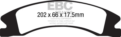 EBC 15+ Cadillac Escalade Ext/Esv 6.2 2WD Extra Duty Front Brake Pads EBC Brake Pads - Performance  AXOPROS