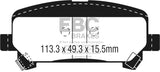 EBC 15+ Chevrolet Colorado 2.5 Yellowstuff Rear Brake Pads EBC Brake Pads - Performance  AXOPROS