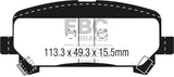 EBC 15+ Chevrolet Colorado 2.5 Yellowstuff Rear Brake Pads EBC Brake Pads - Performance  AXOPROS