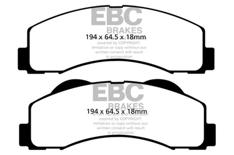 EBC 15+ Ford Expedition 3.5 Twin Turbo 2WD Extra Duty Front Brake Pads EBC Brake Pads - Performance  AXOPROS