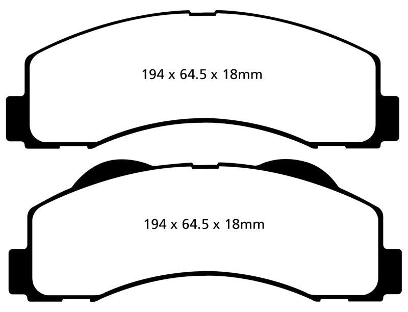 EBC 15+ Ford Expedition 3.5 Twin Turbo 2WD Greenstuff Front Brake Pads EBC Brake Pads - Performance  AXOPROS