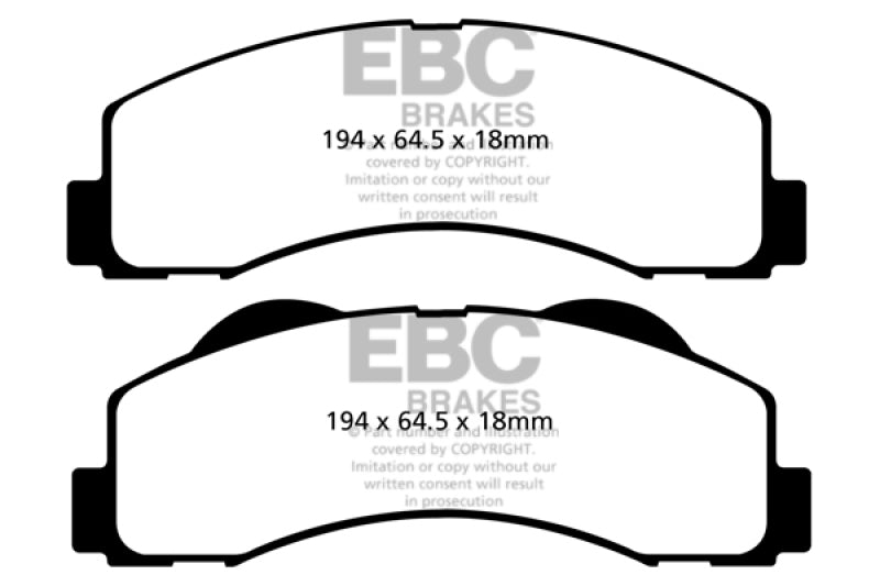 EBC 15+ Ford Expedition 3.5 Twin Turbo 2WD Greenstuff Front Brake Pads EBC Brake Pads - Performance  AXOPROS