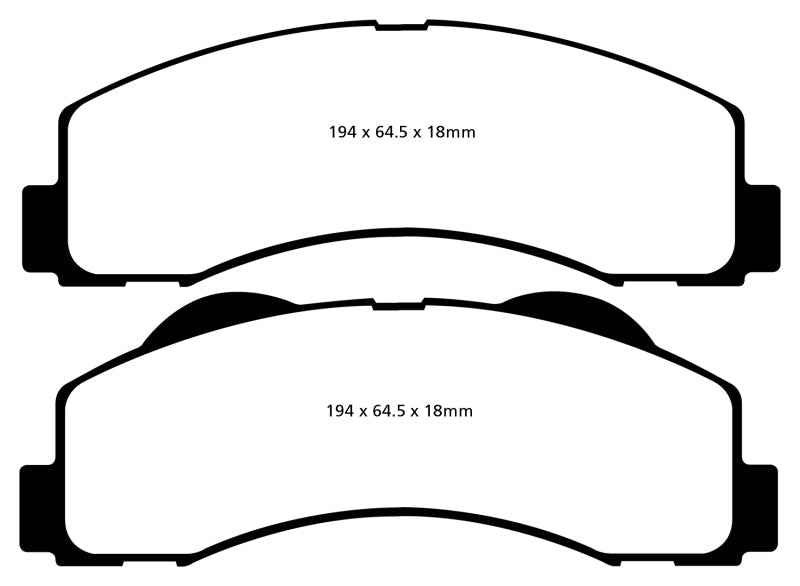 EBC 15+ Ford Expedition 3.5 Twin Turbo 2WD Yellowstuff Front Brake Pads EBC Brake Pads - Performance  AXOPROS