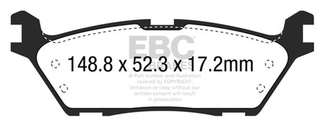 EBC 15+ Ford F150 2.7 Twin Turbo (2WD) Electric PB Greenstuff Rear Brake Pads EBC Brake Pads - Performance  AXOPROS
