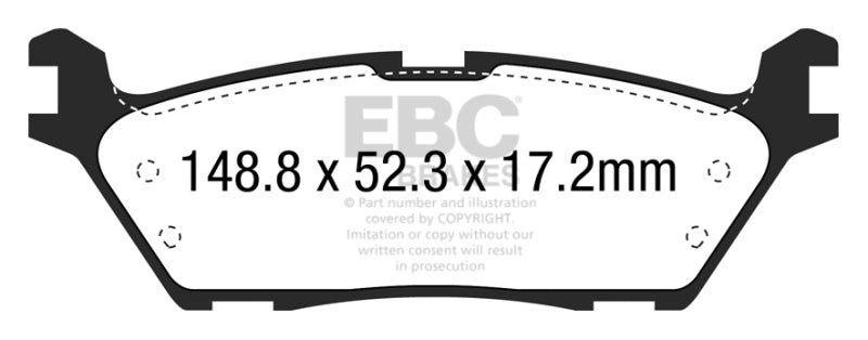 EBC 15+ Ford F150 2.7 Twin Turbo (2WD) Electric PB Greenstuff Rear Brake Pads EBC Brake Pads - Performance  AXOPROS