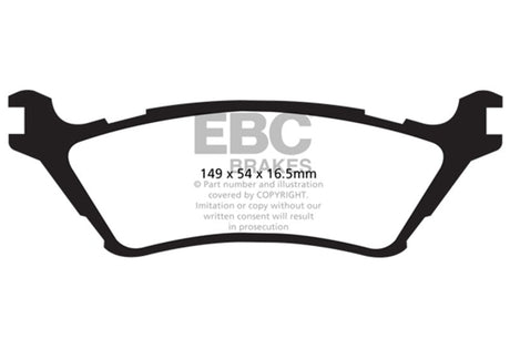 EBC 15+ Ford F150 2.7 Twin Turbo (2WD) Extra Duty Rear Brake Pads EBC Brake Pads - Performance  AXOPROS