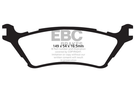 EBC 15+ Ford F150 2.7 Twin Turbo (2WD) Extra Duty Rear Brake Pads EBC Brake Pads - Performance  AXOPROS