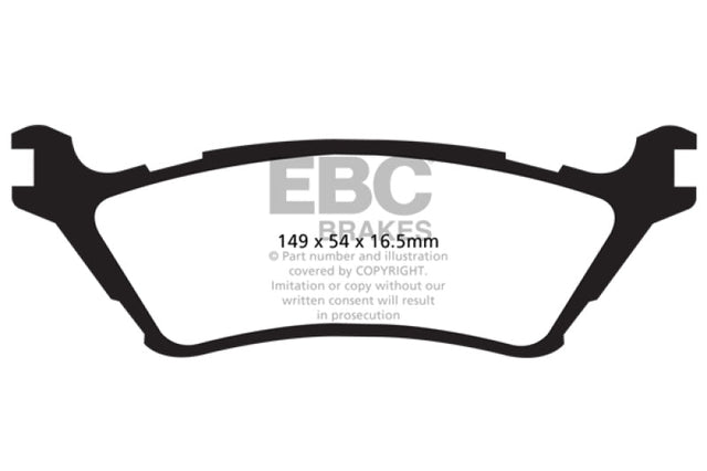EBC 15+ Ford F150 2.7 Twin Turbo (2WD) Extra Duty Rear Brake Pads EBC Brake Pads - Performance  AXOPROS