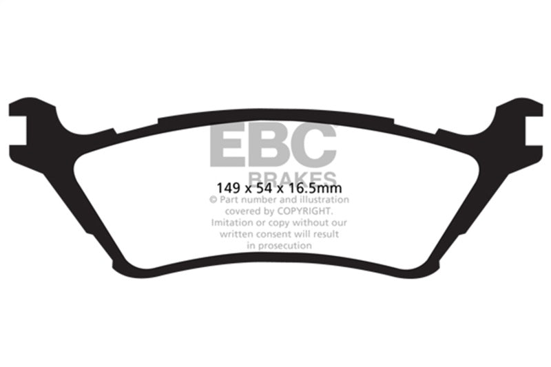 EBC 15+ Ford F150 2.7 Twin Turbo (2WD) Greenstuff Rear Brake Pads EBC Brake Pads - Performance  AXOPROS
