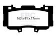 EBC 15+ Ford Mustang 2.3 Turbo Performance Pkg Yellowstuff Front Brake Pads EBC Brake Pads - Performance  AXOPROS