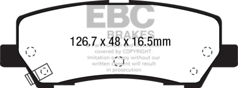 EBC 15+ Ford Mustang 2.3 Turbo Redstuff Rear Brake Pads EBC Brake Pads - Performance  AXOPROS