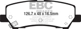 EBC 15+ Ford Mustang 2.3 Turbo Redstuff Rear Brake Pads EBC Brake Pads - Performance  AXOPROS