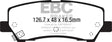 EBC 15+ Ford Mustang 2.3 Turbo Redstuff Rear Brake Pads EBC Brake Pads - Performance  AXOPROS