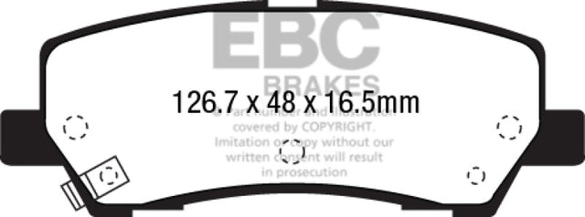 EBC 15+ Ford Mustang 2.3 Turbo Redstuff Rear Brake Pads EBC Brake Pads - Performance  AXOPROS