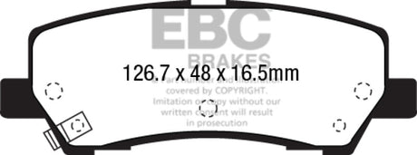 EBC 15+ Ford Mustang 2.3 Turbo Yellowstuff Rear Brake Pads EBC Brake Pads - Performance  AXOPROS