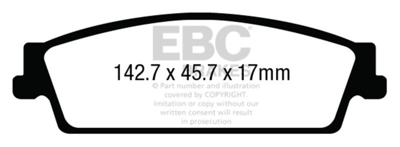 EBC 15+ Gmc Yukon XL / Denali XL 1500 Extra Duty Rear Brake Pads EBC Brake Pads - Performance  AXOPROS