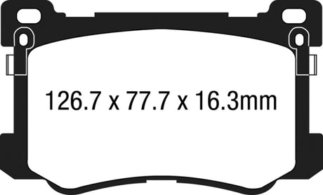 EBC 15+ Hyundai Genesis 3.8 Yellowstuff Front Brake Pads EBC Brake Pads - Performance  AXOPROS