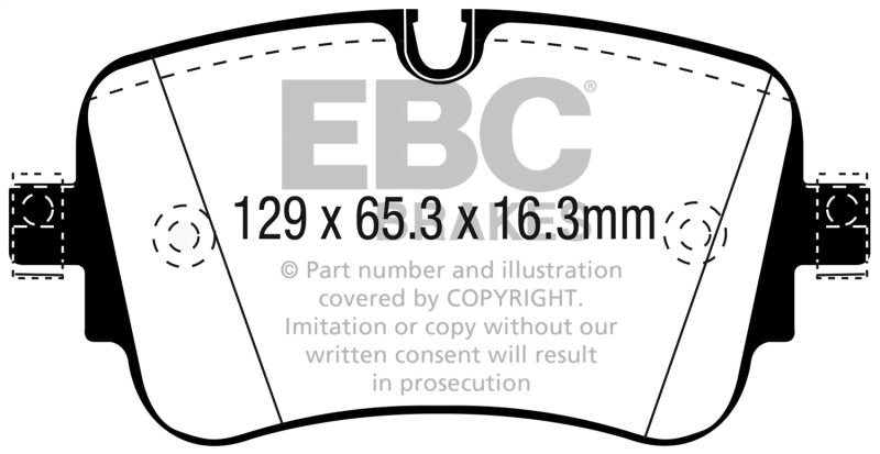 EBC 16-18 Audi Q7 Yellowstuff Rear Brake Pads EBC Brake Pads - Performance  AXOPROS