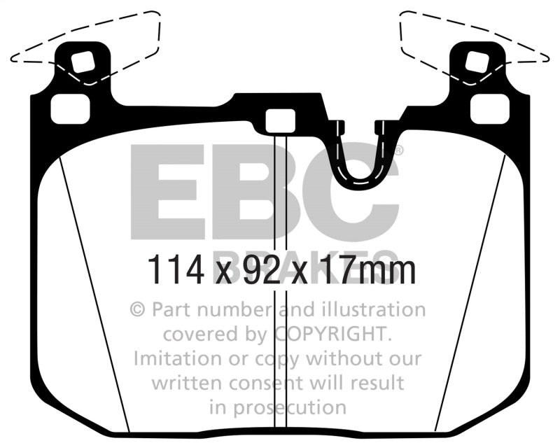 EBC 16-18 BMW M2 3.0L Turbo Redstuff Front Brake Pads EBC Brake Pads - Performance  AXOPROS