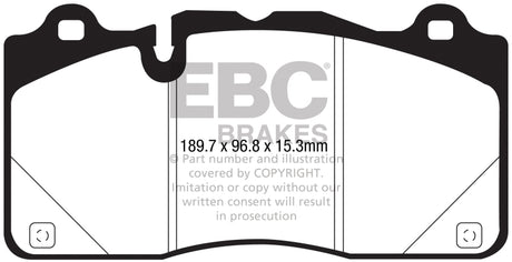 EBC 16-18 Cadillac CTS-V Redstuff Ceramic Low Dust Front Brake Pads EBC Brake Pads - Performance  AXOPROS