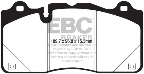 EBC 16-18 Cadillac CTS-V Redstuff Ceramic Low Dust Front Brake Pads EBC Brake Pads - Performance  AXOPROS