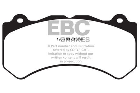 EBC 16+ Cadillac ATS-V 3.6 Twin Turbo Redstuff Front Brake Pads EBC Brake Pads - Performance  AXOPROS