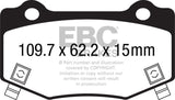 EBC 16+ Cadillac ATS-V 3.6 Twin Turbo Yellowstuff Rear Brake Pads EBC Brake Pads - Performance  AXOPROS