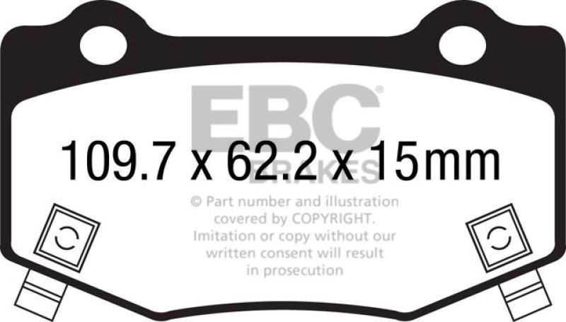 EBC 16+ Cadillac ATS-V 3.6 Twin Turbo Yellowstuff Rear Brake Pads EBC Brake Pads - Performance  AXOPROS