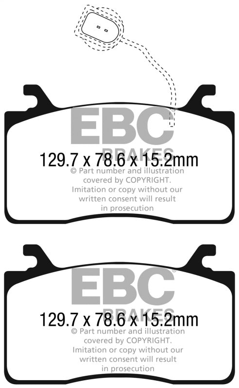 EBC 17-18 Alfa Romeo Giulia Ultimax OEM Replacement Front Brake Pads EBC Brake Pads - OE  AXOPROS