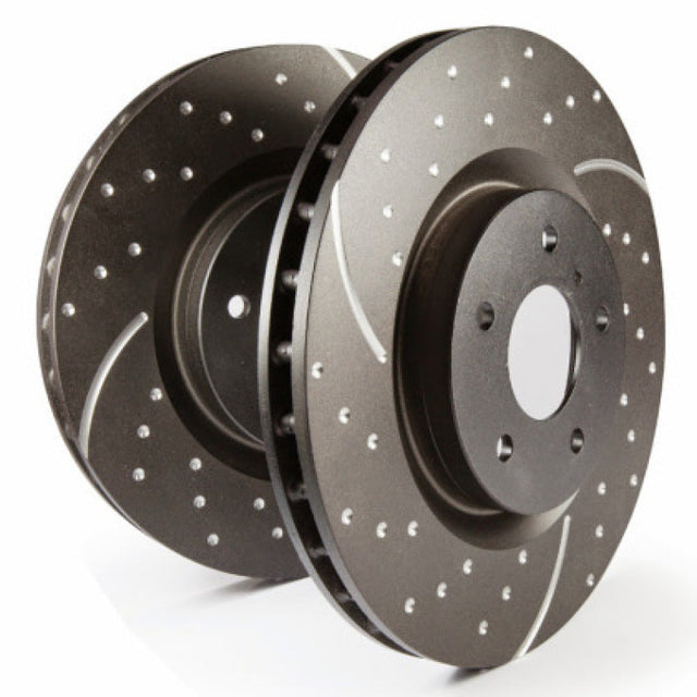 EBC 17-22 Honda Civic Type-R (FK8) GD Sport Slotted and Dimpled Rear Rotors EBC Brake Rotors - Slot & Drilled  AXOPROS
