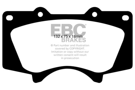 EBC 2005+ Toyota Tacoma 2WD/4WD Bluestuff Front Brake Pads EBC Brake Pads - Racing  AXOPROS