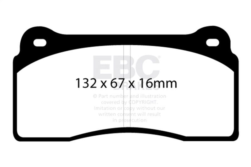 EBC 2012+ Nissan GT-R R35 (w/M12/M14 Bolts & Iron Rotors) Yellowstuff Rear Brake Pads EBC Brake Pads - Performance  AXOPROS