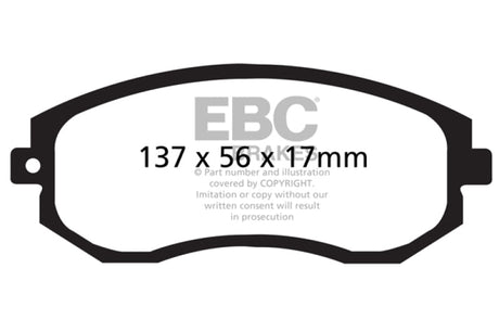 EBC 2012+ Subaru BRZ/FRS/86 2.0L Bluestuff Front Brake Pads EBC Brake Pads - Racing  AXOPROS