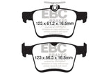 EBC 2014+ Audi A3 1.8 Turbo (w/Electronic Parking Brake) Redstuff Rear Brake Pads EBC Brake Pads - Performance  AXOPROS