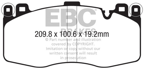 EBC 2015+ BMW X5M 4.4TT (F85) Bluestuff Front Brake Pads EBC Brake Pads - Racing  AXOPROS