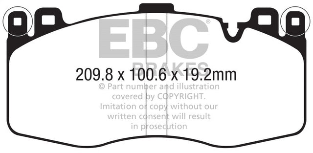 EBC 2015+ BMW X5M 4.4TT (F85) Bluestuff Front Brake Pads EBC Brake Pads - Racing  AXOPROS
