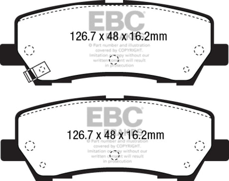 EBC 2015+ Ford Mustang 5.0L (w/Performance Package) Bluestuff Rear Brake Pads EBC Brake Pads - Racing  AXOPROS