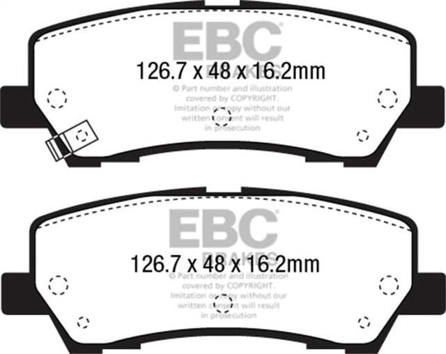 EBC 2015+ Ford Mustang 5.0L (w/Performance Package) Bluestuff Rear Brake Pads EBC Brake Pads - Racing  AXOPROS