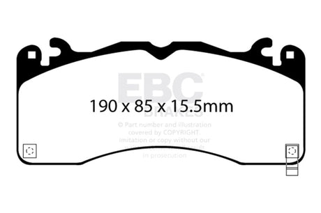 EBC 2015+ Ford Mustang (6Th Gen) 2.3L Turbo (GT Package) Bluestuff Front Brake Pads EBC Brake Pads - Racing  AXOPROS