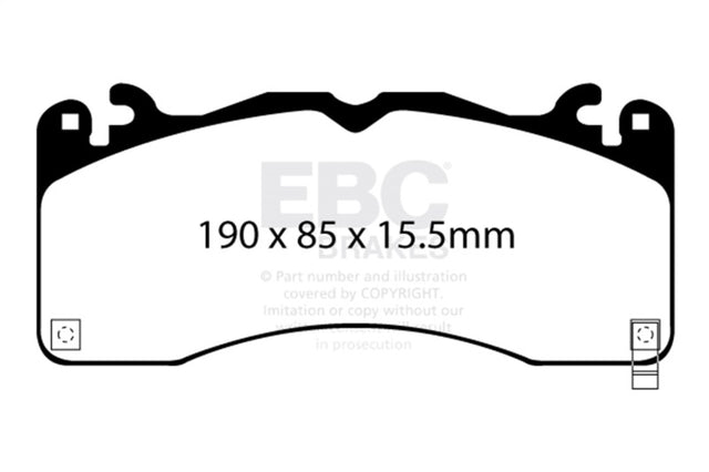 EBC 2015+ Ford Mustang (6Th Gen) 2.3L Turbo (GT Package) Bluestuff Front Brake Pads EBC Brake Pads - Racing  AXOPROS