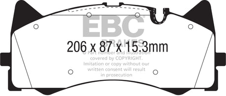 EBC 2015+ Mercedes-Benz C63 AMG (W205) 4.0L Twin Turbo Redstuff Front Brake Pads EBC Brake Pads - Performance  AXOPROS