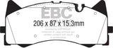 EBC 2015+ Mercedes-Benz C63 AMG (W205) 4.0L Twin Turbo Redstuff Front Brake Pads EBC Brake Pads - Performance  AXOPROS