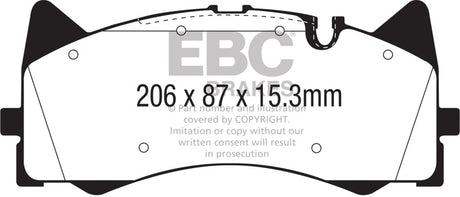 EBC 2015+ Mercedes-Benz C63 AMG (W205) 4.0L Twin Turbo Redstuff Front Brake Pads EBC Brake Pads - Performance  AXOPROS