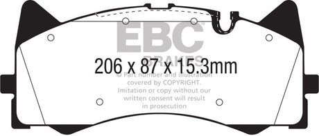 EBC 2015+ Mercedes-Benz C63 AMG (W205) 4.0L Twin Turbo Yellowstuff Front Brake Pads EBC Brake Pads - Performance  AXOPROS