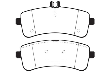 EBC 2015+ Mercedes-Benz C63 AMG (W205) Yellowstuff Rear Brake Pads EBC Brake Pads - Performance  AXOPROS